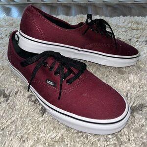 Vans Classic Burgundy Canvas Sneakers - Men’s 9.5